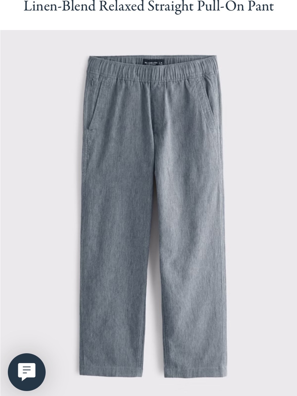 Abercrombie & Fitch Gray Linen-Blend Relaxed Straight Pants